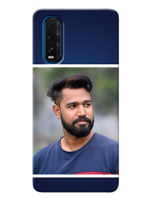 Custom Oppo Find X2 Mobile Cases: Simple Royal Blue Design