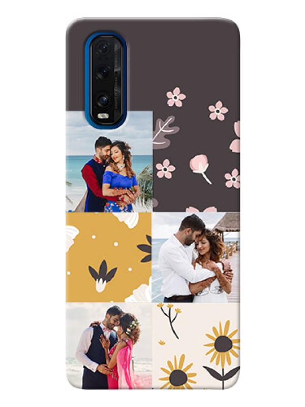 Custom Oppo Find X2 phone cases online: 3 Images with Floral Design
