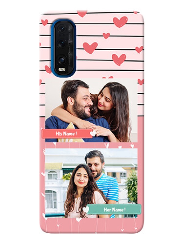 Custom Oppo Find X2 custom mobile covers: Photo with Heart Design