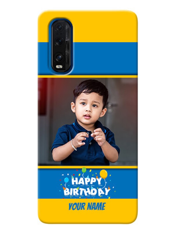 Custom Oppo Find X2 Mobile Back Covers Online: Birthday Wishes Design