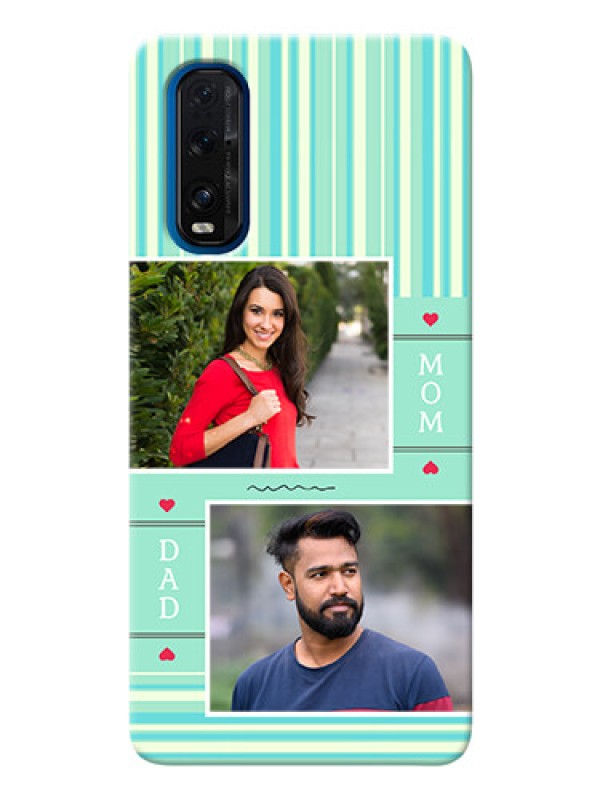 Custom Oppo Find X2 custom mobile phone covers: Mom & Dad Pic Design