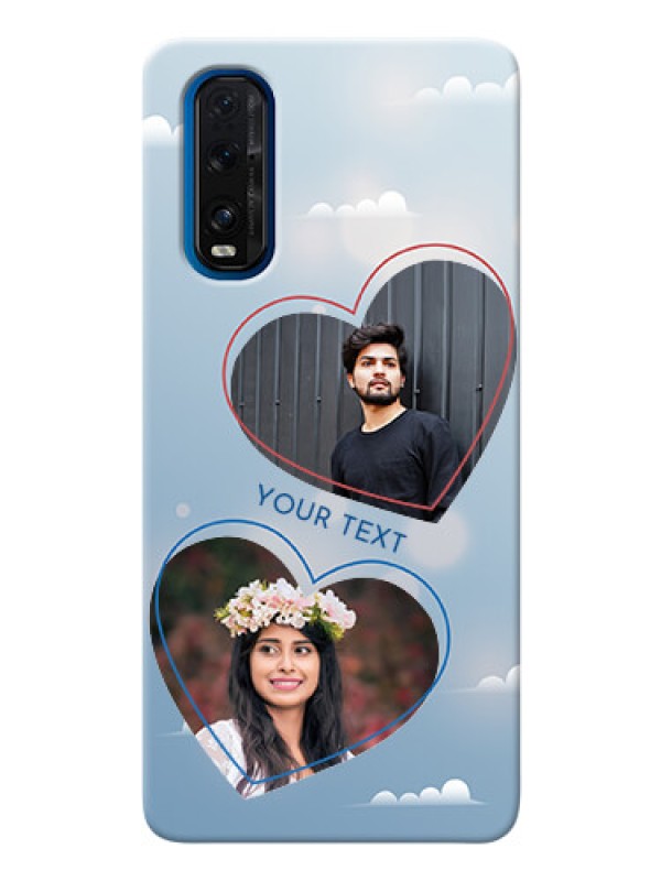 Custom Oppo Find X2 Phone Cases: Blue Color Couple Design 