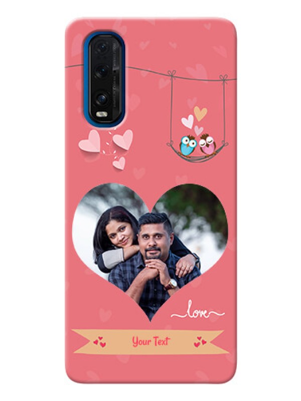 Custom Oppo Find X2 custom phone covers: Peach Color Love Design 