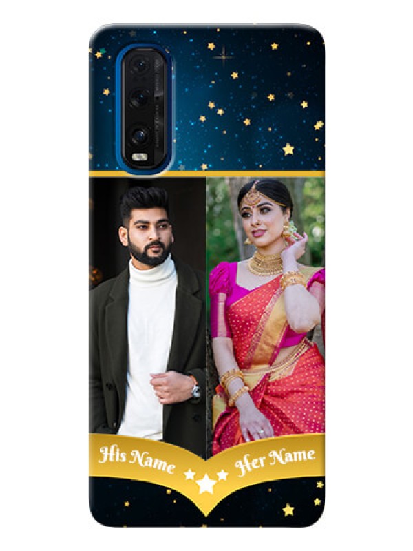 Custom Oppo Find X2 Mobile Covers Online: Galaxy Stars Backdrop Design
