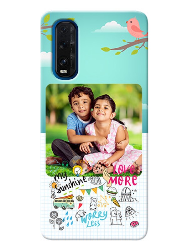 Custom Oppo Find X2 phone cases online: Doodle love Design