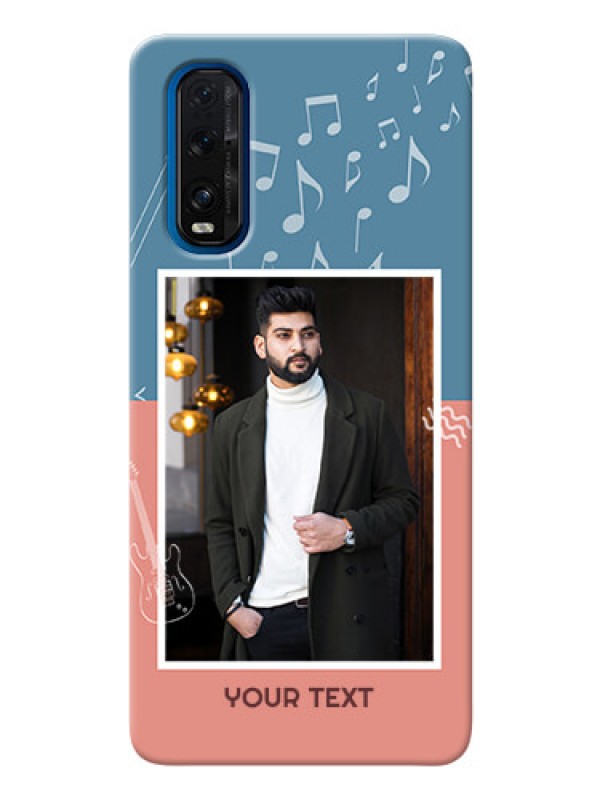 Custom Oppo Find X2 Phone Back Covers with Color Musical Note Design
