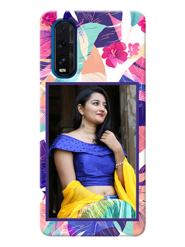Custom Oppo Find X2 Personalised Phone Cases: Abstract Floral Design