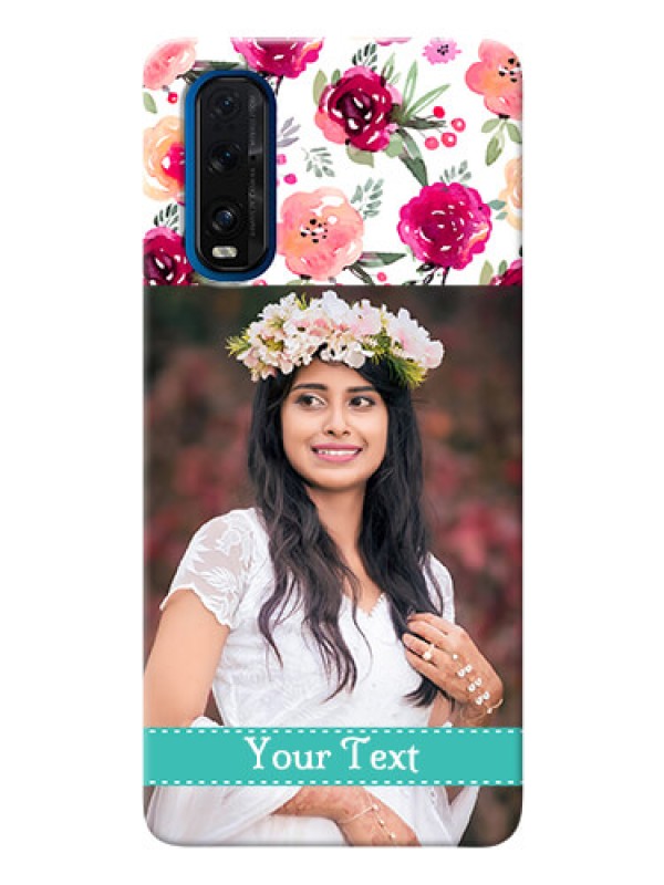 Custom Oppo Find X2 Personalized Mobile Cases: Watercolor Floral Design