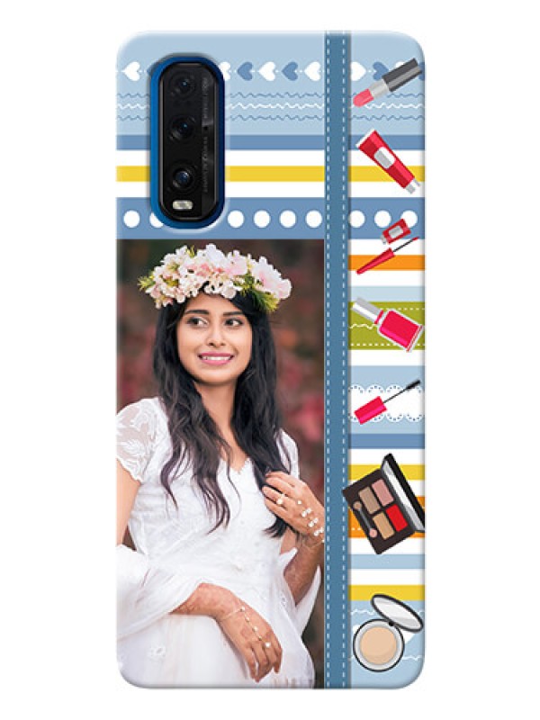Custom Oppo Find X2 Personalized Mobile Cases: Makeup Icons Design