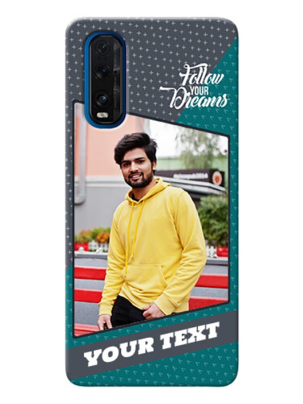 Custom Oppo Find X2 Back Covers: Background Pattern Design with Quote