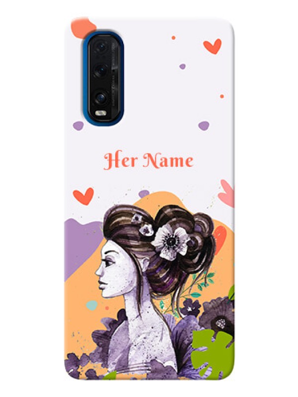 Custom Oppo Find X2 Custom Mobile Case with Woman And Nature Design