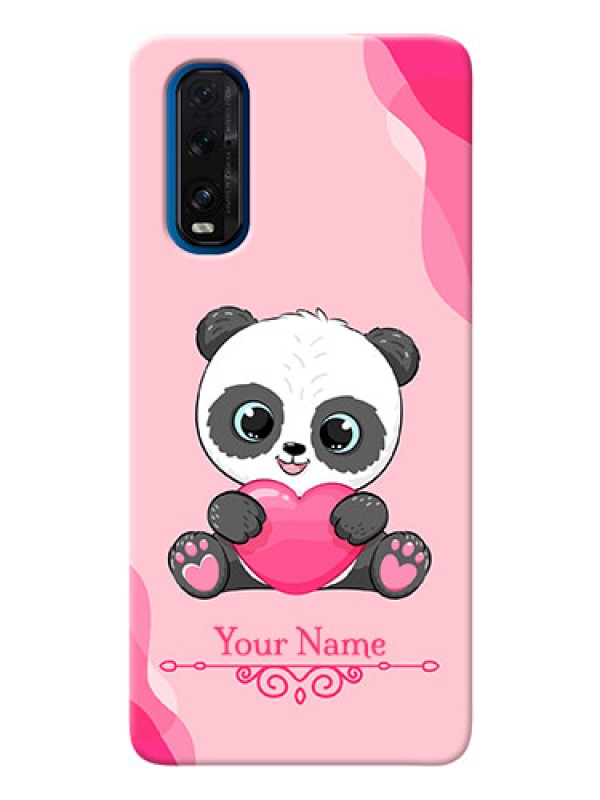 Custom Oppo Find X2 Mobile Back Covers: Cute Panda Design