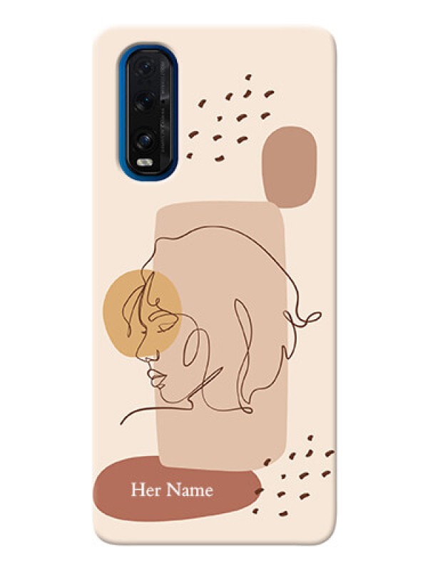 Custom Oppo Find X2 Custom Phone Covers: Calm Woman line art Design