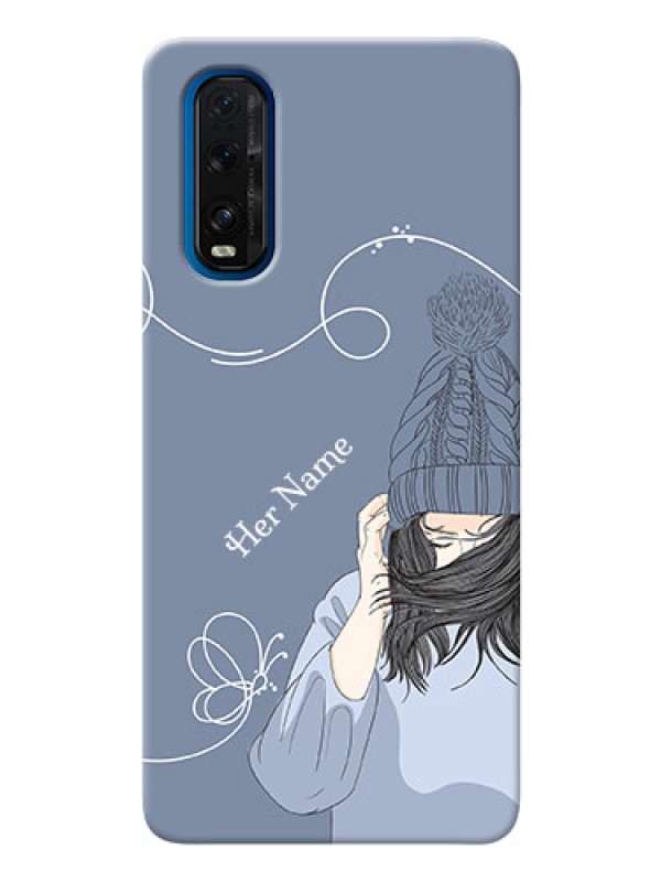 Custom Oppo Find X2 Custom Mobile Case with Girl in winter outfit Design