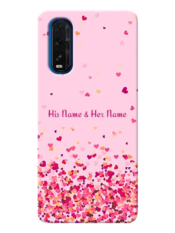 Custom Oppo Find X2 Phone Back Covers: Floating Hearts Design
