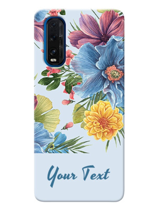 Custom Oppo Find X2 Custom Phone Cases: Stunning Watercolored Flowers Painting Design