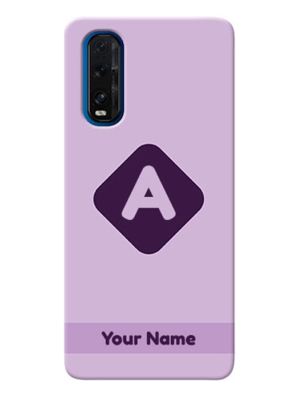 Custom Oppo Find X2 Custom Mobile Case with Custom Letter in curved badge Design