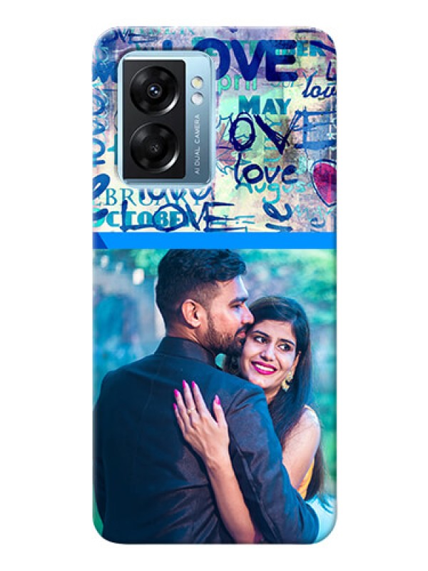 Custom Oppo K10 5G Mobile Covers Online: Colorful Love Design