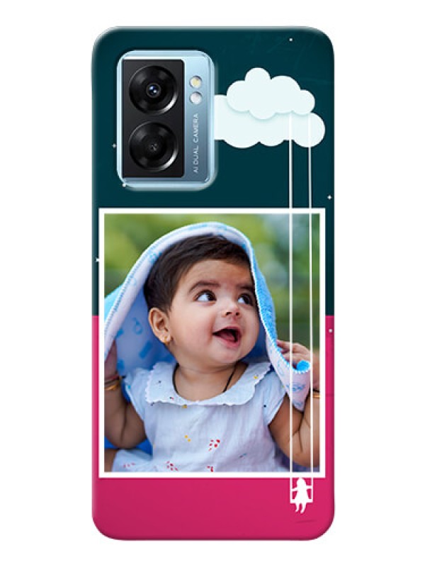 Custom Oppo K10 5G custom phone covers: Cute Girl with Cloud Design