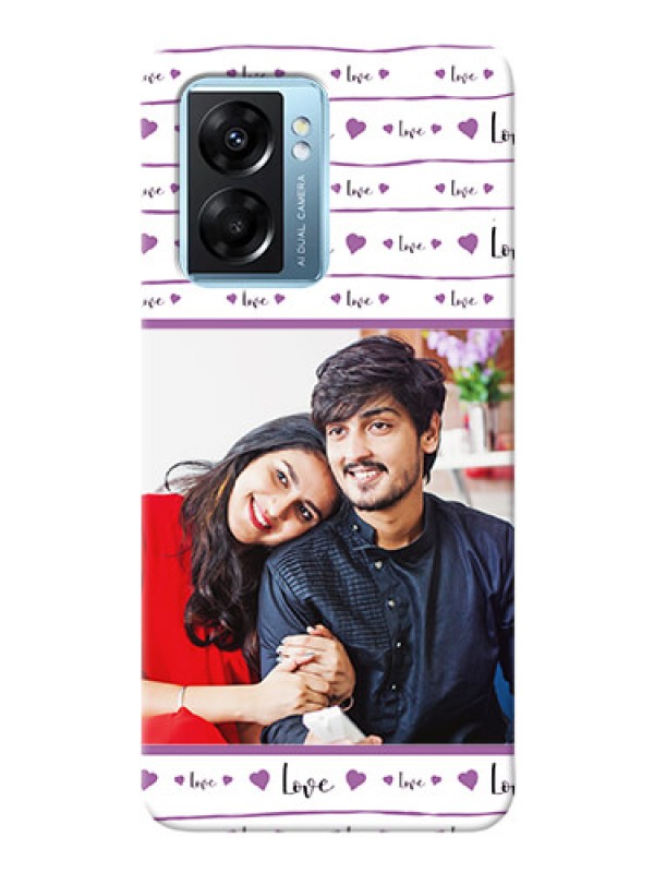 Custom Oppo K10 5G Mobile Back Covers: Couples Heart Design