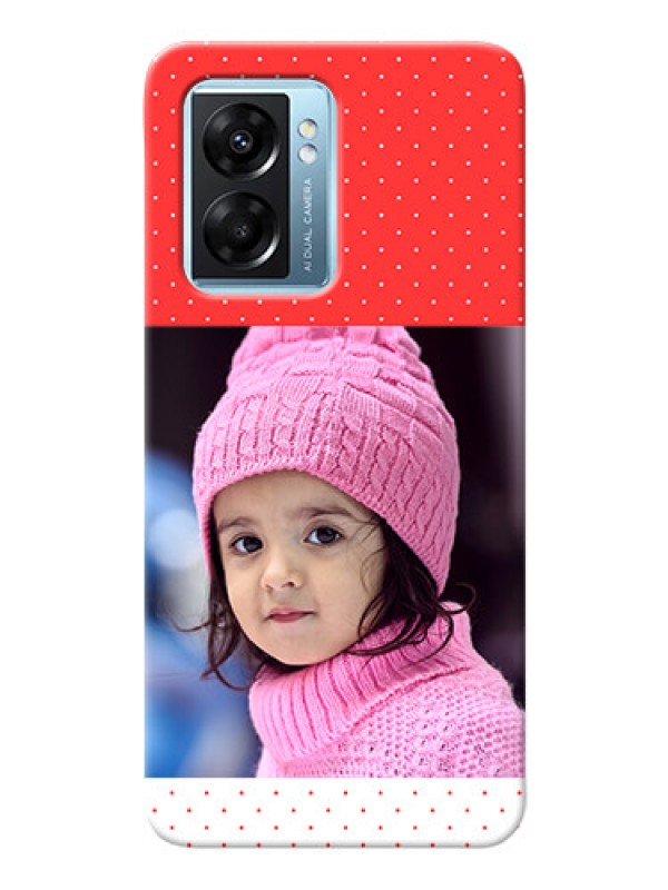 Custom Oppo K10 5G personalised phone covers: Red Pattern Design