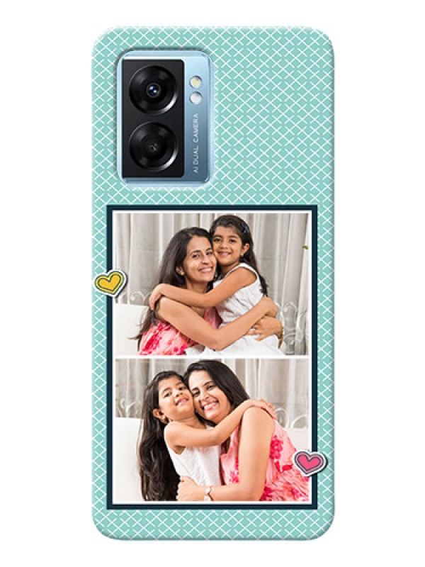 Custom Oppo K10 5G Custom Phone Cases: 2 Image Holder with Pattern Design