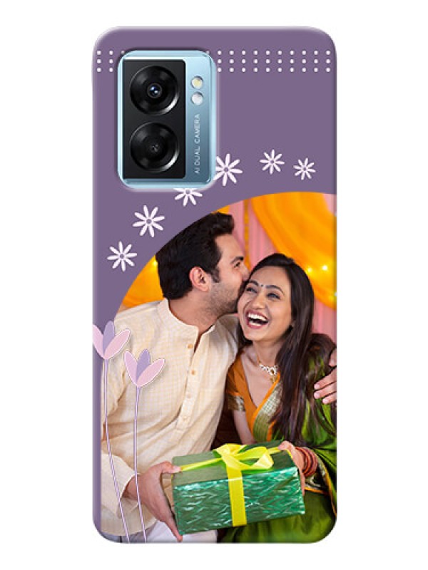 Custom Oppo K10 5G Phone covers for girls: lavender flowers design 
