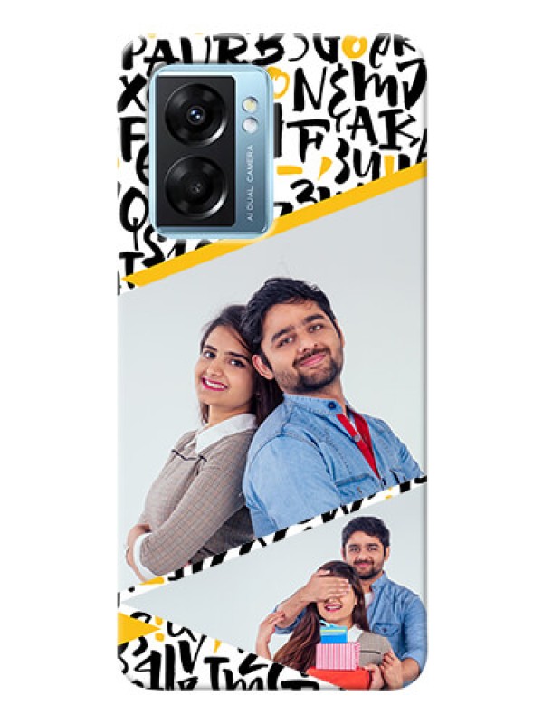 Custom Oppo K10 5G Phone Back Covers: Letters Pattern Design