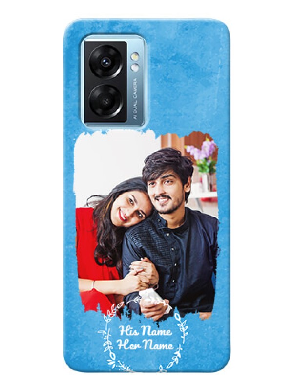 Custom Oppo K10 5G custom mobile cases: Blue Color Vintage Design