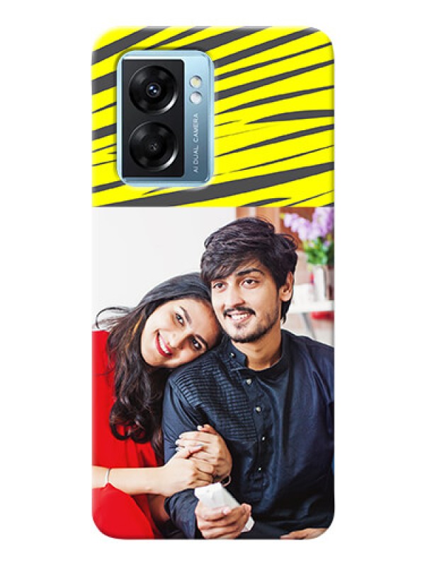 Custom Oppo K10 5G Personalised mobile covers: Yellow Abstract Design