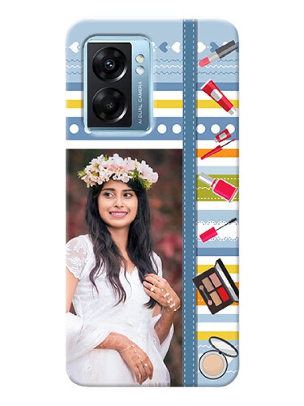 Custom Oppo K10 5G Personalized Mobile Cases: Makeup Icons Design