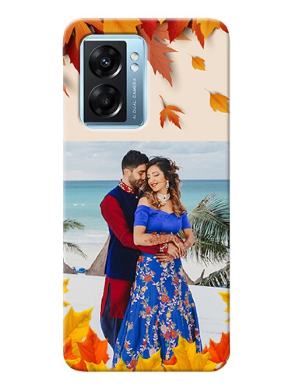 Custom Oppo K10 5G Mobile Phone Cases: Autumn Maple Leaves Design