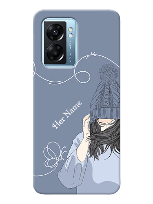Custom Oppo K10 5G Custom Mobile Case with Girl in winter outfit Design