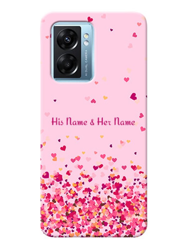 Custom Oppo K10 5G Phone Back Covers: Floating Hearts Design