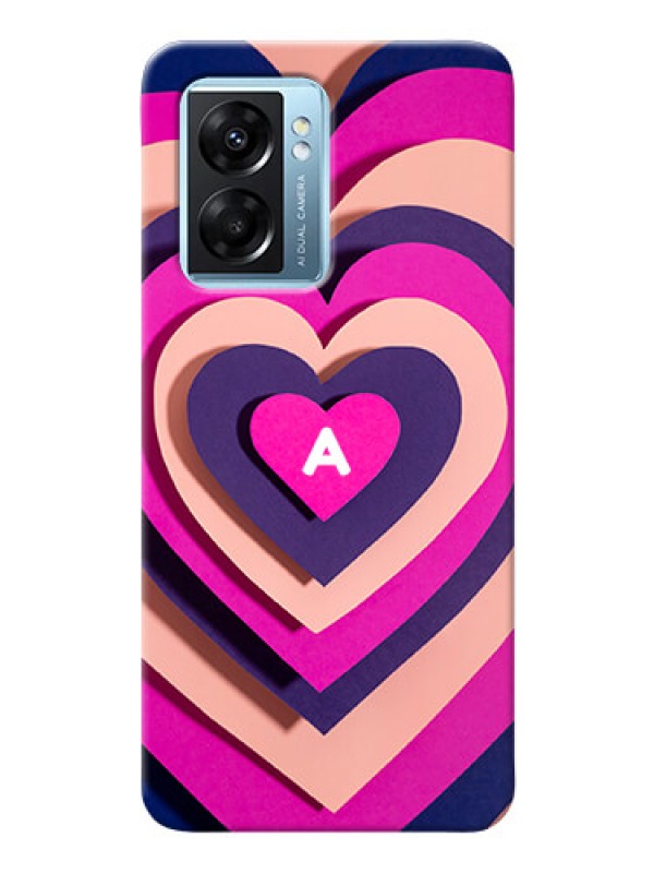 Custom Oppo K10 5G Custom Mobile Case with Cute Heart Pattern Design