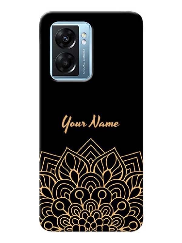 Custom Oppo K10 5G Back Covers: Golden mandala Design