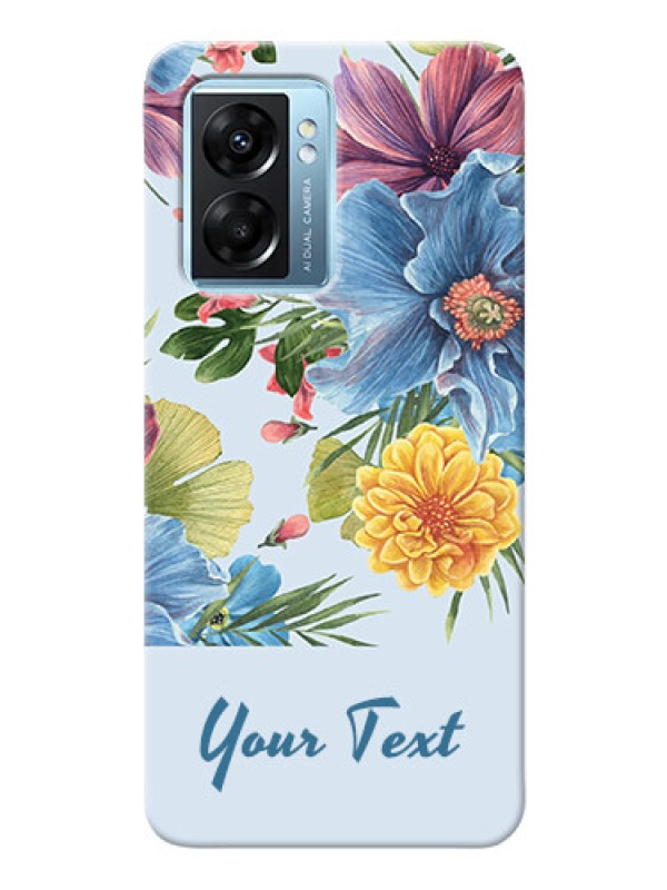 Custom Oppo K10 5G Custom Phone Cases: Stunning Watercolored Flowers Painting Design