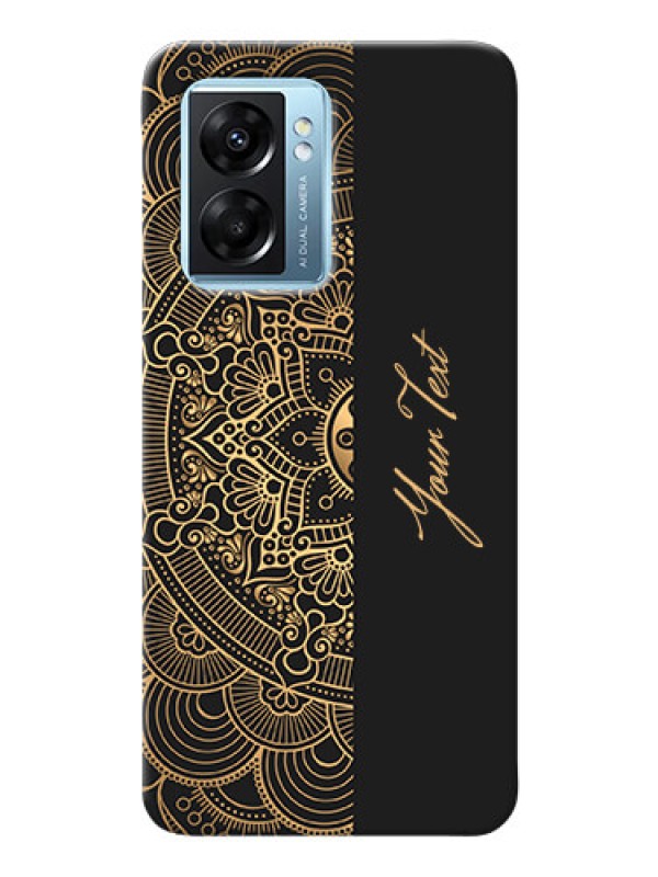 Custom Oppo K10 5G Back Covers: Mandala art with custom text Design