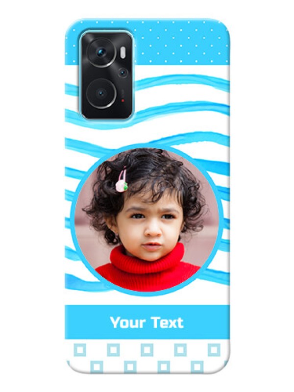 Custom Oppo K10 phone back covers: Simple Blue Case Design