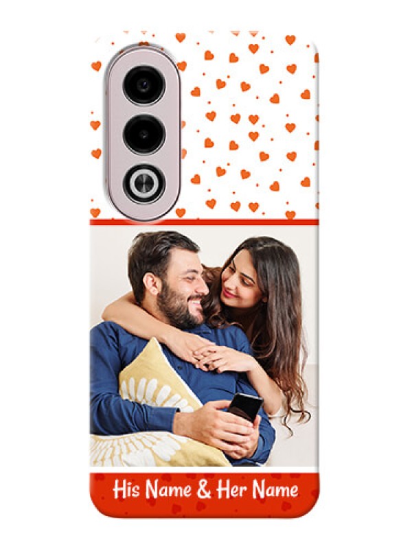 Custom Oppo K12x 5G Phone Back Covers: Orange Love Symbol Design