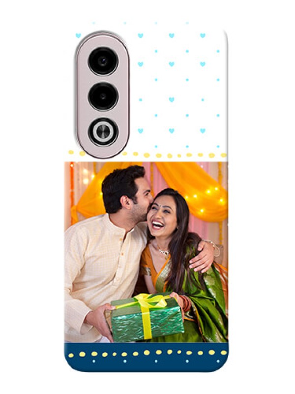 Custom Oppo K12x 5G Phone Covers: White and Blue Abstract Design