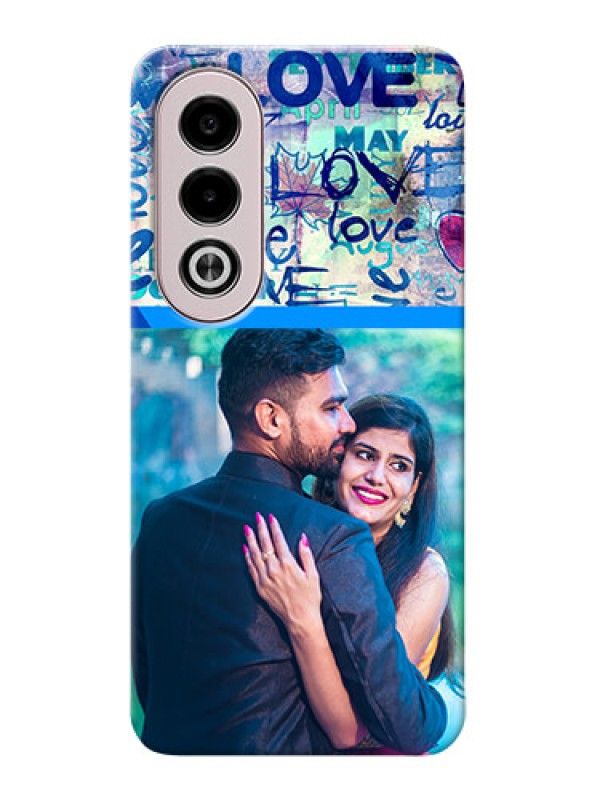 Custom Oppo K12x 5G Mobile Covers Online: Colorful Love Design