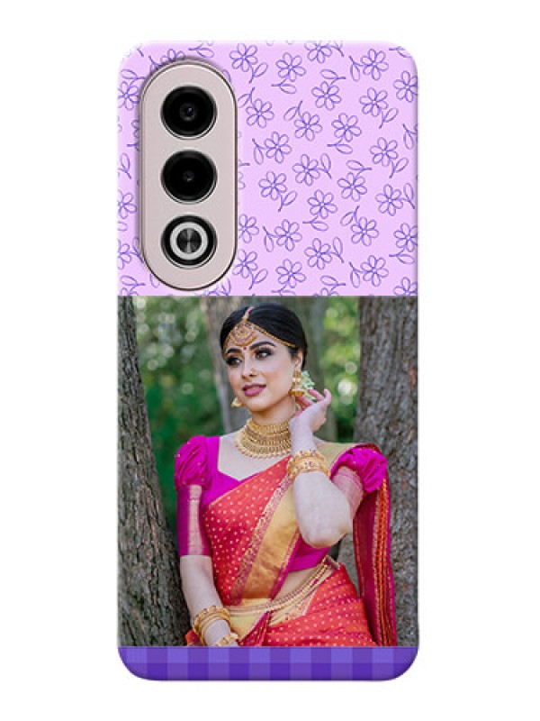 Custom Oppo K12x 5G Mobile Cases: Purple Floral Design