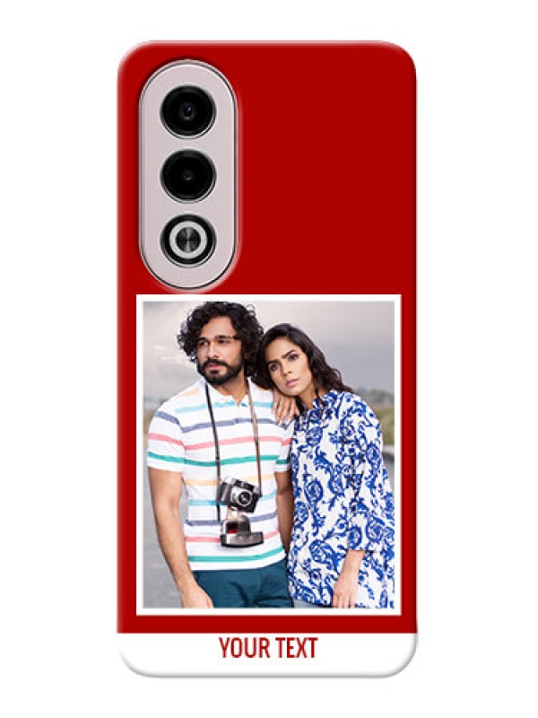 Custom Oppo K12x 5G mobile phone covers: Simple Red Color Design