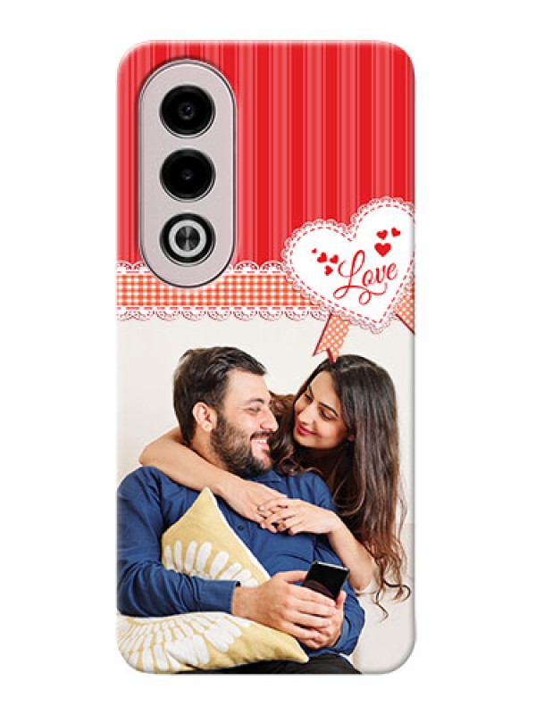 Custom Oppo K12x 5G phone cases online: Red Love Pattern Design