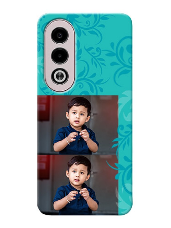 Custom Oppo K12x 5G Mobile Cases with Photo and Green Floral Design