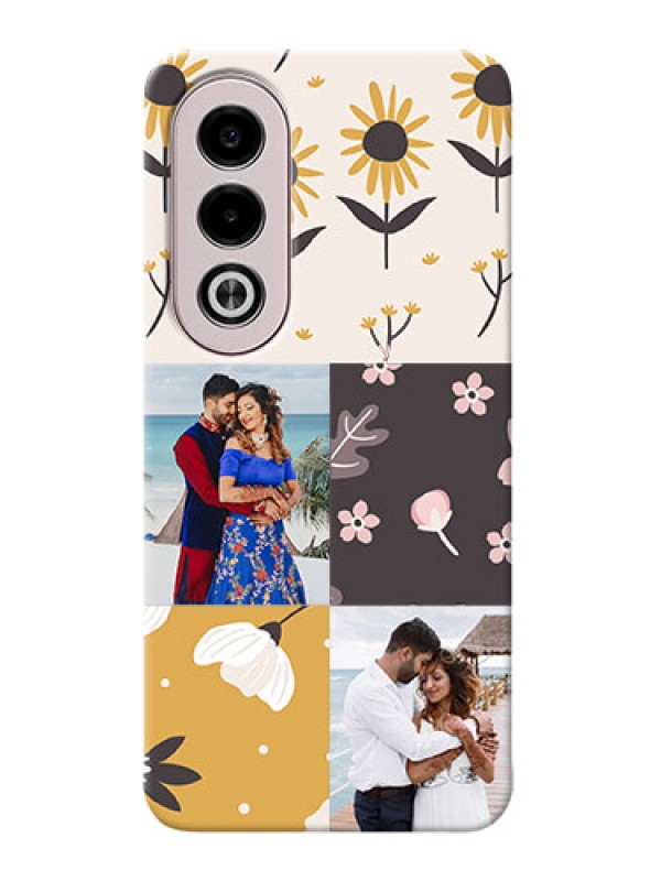 Custom Oppo K12x 5G phone cases online: 3 Images with Floral Design