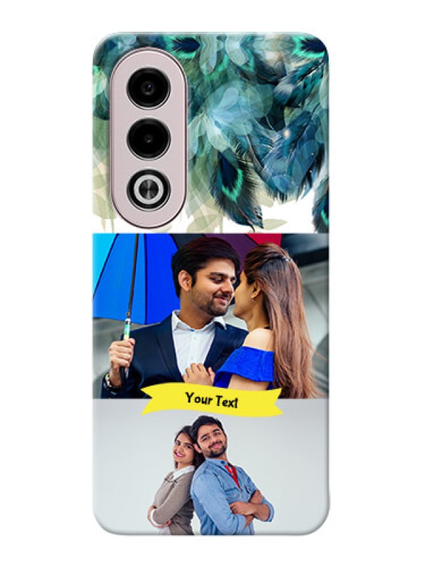 Custom Oppo K12x 5G Phone Cases: Image with Boho Peacock Feather Design