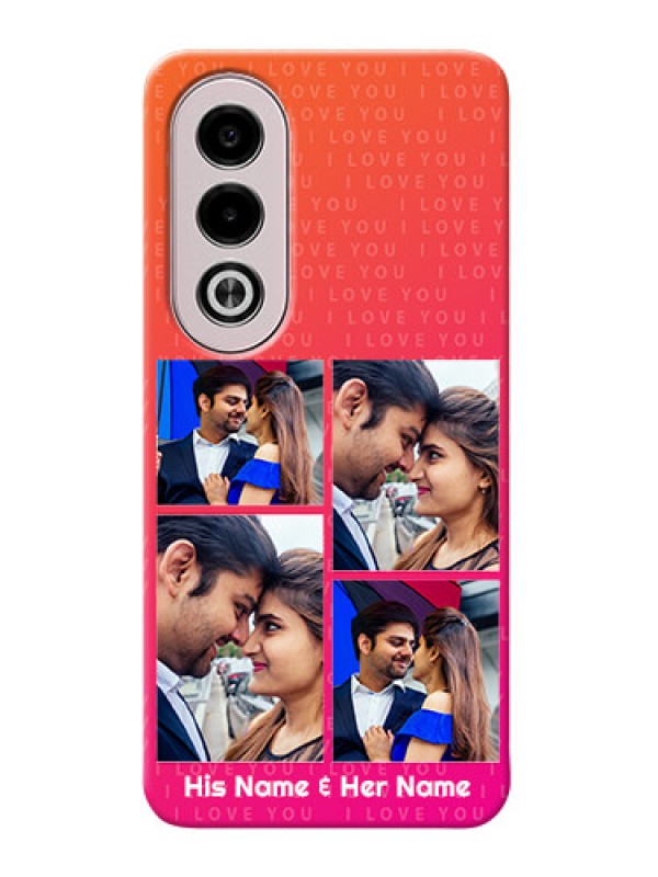 Custom Oppo K12x 5G custom back covers: I Love You Pink Design