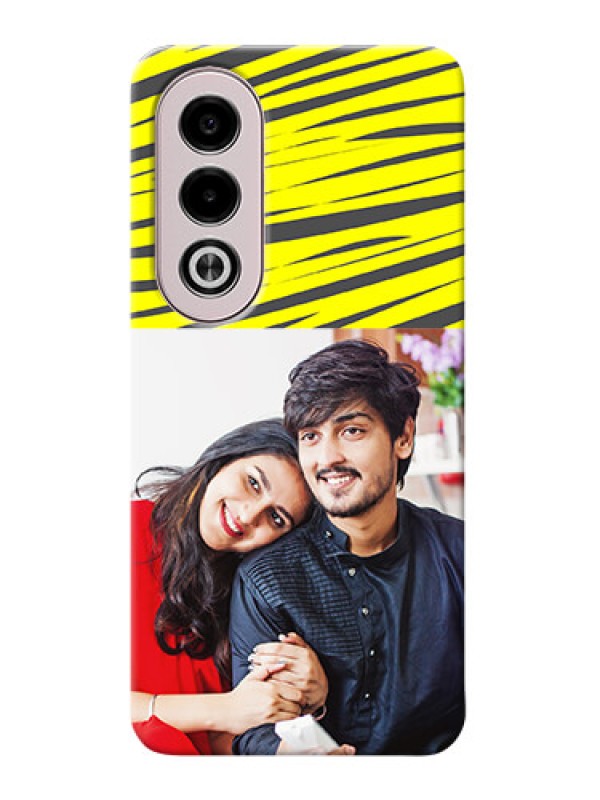 Custom Oppo K12x 5G Personalised mobile covers: Yellow Abstract Design